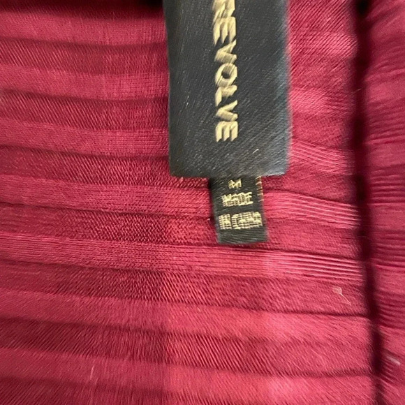 House of Harlow x Revolve Burgundy Off Shoulder Mini‎ Dress Medium - Picture 6 of 7